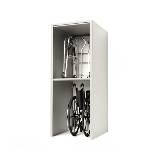 Wheelchair and Walker Shelving, 36" W x 30" D x 76" H