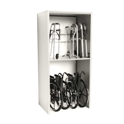Wheelchair and Walker Shelving, 42" W x 30" D x 88" H