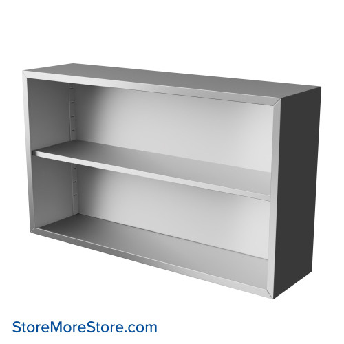 Wall Mount Stainless Steel Shelves, 54" W