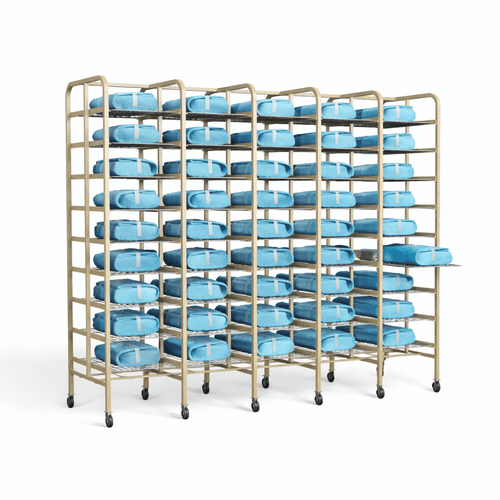 Surgical Instrument Rack, 87.75" W, 5 Shelving Columns