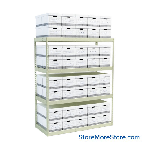 File Box Rack, 69" W x 30" D x 84" H, Starter Unit, No Decking File Box Rack, 69" W x 30" D x 84" H, Starter Unit, No Decking