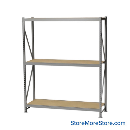 Wide Span Storage Racks, 72" W x 36" D x 87" H, No Decking, Includes Foot Plates