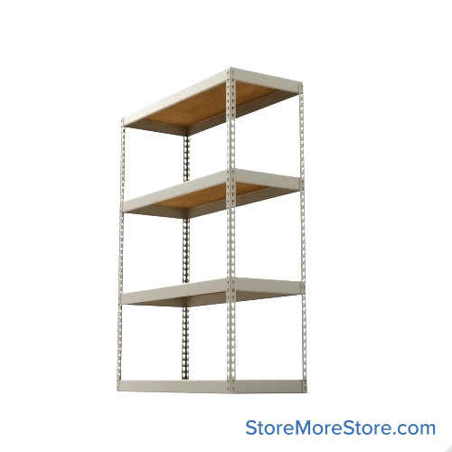Bulk Storage Racks, 60" W x 24" D x 84" H, Channel Beam, Particle Board Decking