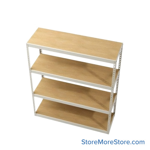 Bulk Storage Racks, 72" W x 18" D x 84" H, Channel Beam, Particle Board Decking Bulk Storage Racks, 72" W x 18" D x 84" H, Channel Beam, Particle Board Decking