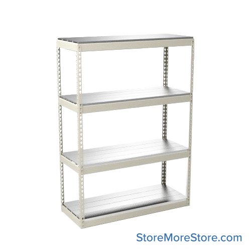 Bulk Storage Racks, 60" W x 24" D x 84" H, Channel Beam, Steel Decking