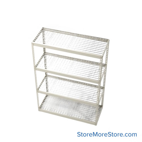 Bulk Storage Racks, 60" W x 24" D x 84" H, Channel Beam, Wire Decking