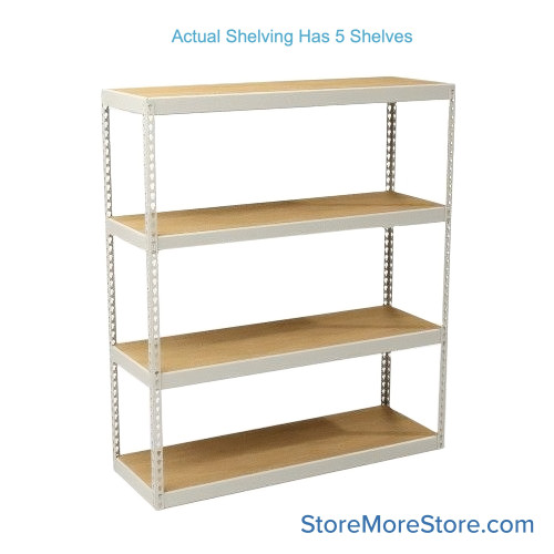 Bulk Storage Racks, 72" W x 30" D x 120" H, Channel Beam, Particle Board Decking