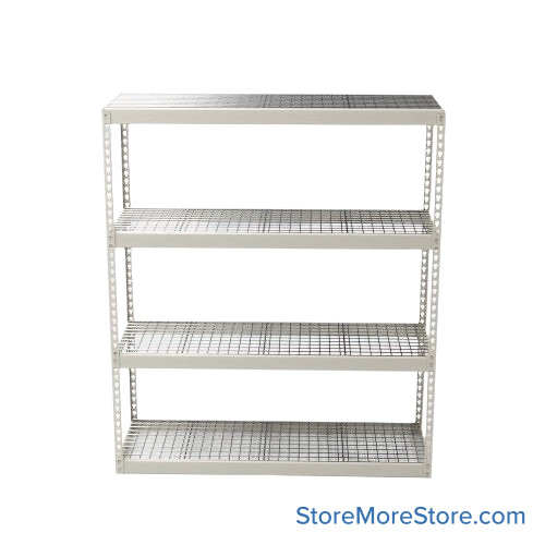Bulk Storage Racks, 72" W x 18" D x 84" H, Channel Beam, Wire Decking