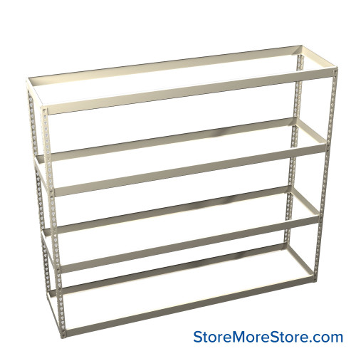 Bulk Storage Racks, 96" W x 48" D x 84" H, Angle Beam, No Decking