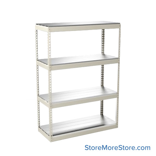 Bulk Storage Racks, 60" W x 30" D x 84" H, Angle Beam, Steel Decking