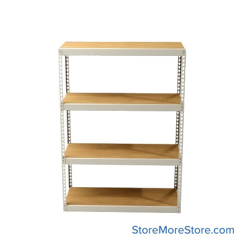 Bulk Storage Racks, 60" W x 48" D x 84" H, Channel Beam, Particle Board Decking