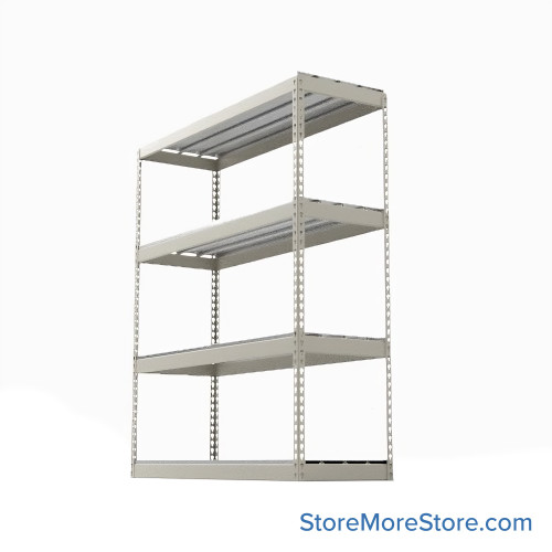 Bulk Storage Racks, 72" W x 36" D x 84" H, Channel Beam, Steel Decking
