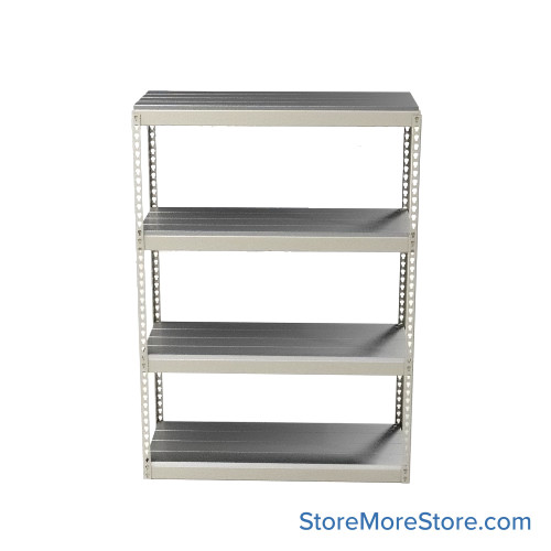 Bulk Storage Racks, 60" W x 48" D x 84" H, Channel Beam, Steel Decking