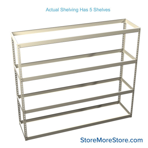 Bulk Storage Racks, 72" W x 30" D x 120" H, Angle Beam, No Decking