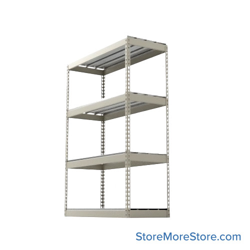 Bulk Storage Racks, 60" W x 36" D x 84" H, Angle Beam, Steel Decking