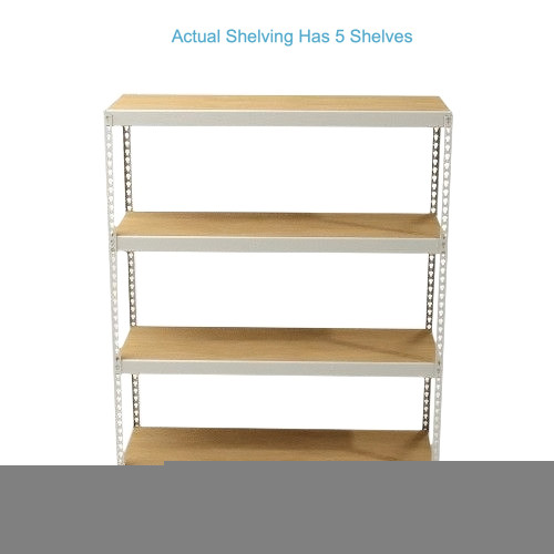 Bulk Storage Racks, 72" W x 36" D x 120" H, Angle Beam, Particle Board Decking