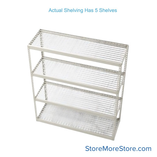 Bulk Storage Racks, 72" W x 48" D x 120" H, Angle Beam, Wire Decking