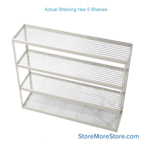Bulk Storage Racks, 96" W x 30" D x 120" H, Angle Beam, Wire Decking