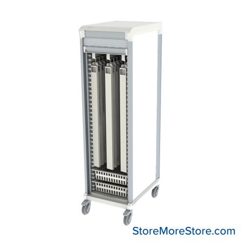 Medical Storage Cabinets on Wheels, 20" W x 27" D x 72" H, Catheter, Tambour Door