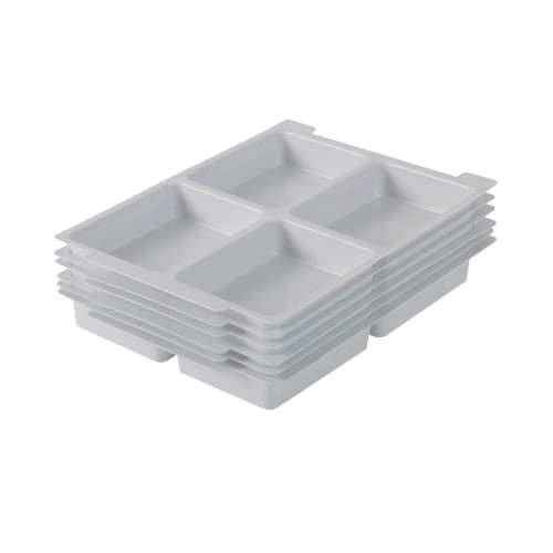 Shallow Tray Inserts, 4 Equal Compartments
