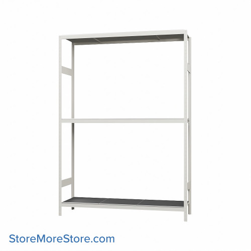 Wide Span Shelving, 60" W x 18" D x 87" H, Open - Starter, Medium-Duty (14-Gauge), Steel, 3 Adjustable Levels