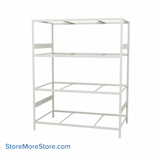 Wide Span Shelving, 60" W x 36" D x 75" H, Open - Starter, Medium-Duty (14-Gauge), No Decking, 4 Adjustable Levels
