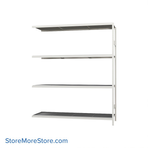 Wide Span Shelving, 72" W x 24" D x 87" H, Open - Adder, Heavy-Duty (12-Gauge), Steel, 3 Adjustable Levels