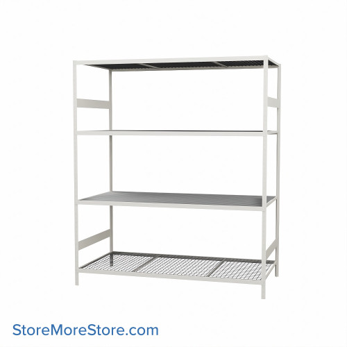 Wide Span Shelving, 72" W x 36" D x 99" H, Open - Starter, Heavy-Duty (12-Gauge), Wire, 4 Adjustable Levels