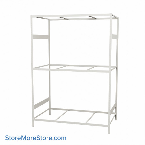 Wide Span Shelving, 60" W x 36" D x 99" H, Open - Starter, Medium-Duty (14-Gauge), No Decking, 4 Adjustable Levels