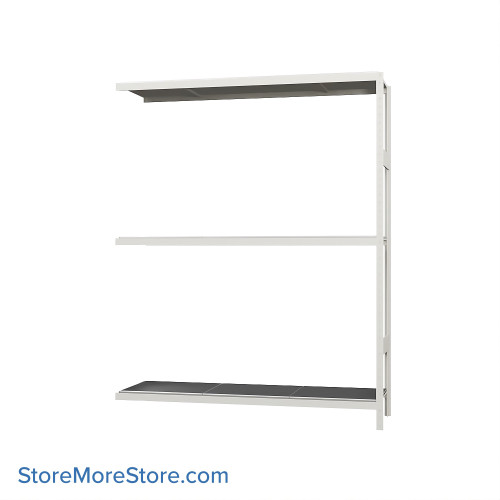 Wide Span Shelving, 60" W x 18" D x 75" H, Open - Adder, Medium-Duty (14-Gauge), Steel, 3 Adjustable Levels
