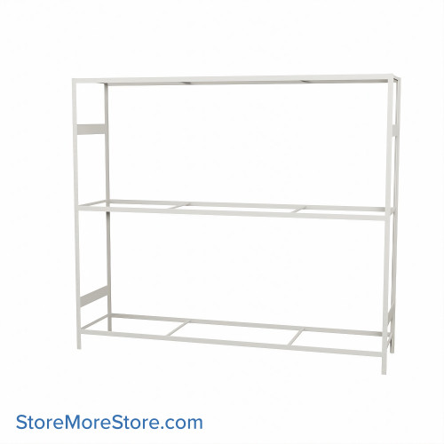 Wide Span Shelving, 96" W x 24" D x 87" H, Open - Starter, Heavy-Duty (12-Gauge), No Decking, 3 Adjustable Levels