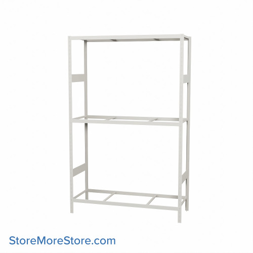 Wide Span Shelving, 48" W x 18" D x 75" H, Open - Starter, Medium-Duty (14-Gauge), No Decking, 3 Adjustable Levels