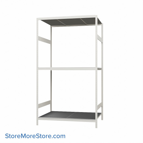 Wide Span Shelving, 48" W x 36" D x 87" H, Open - Starter, Medium-Duty (14-Gauge), Steel, 3 Adjustable Levels