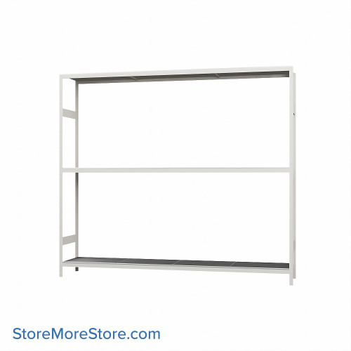 Wide Span Shelving, 96" W x 18" D x 87" H, Open - Starter, Heavy-Duty (12-Gauge), Steel, 3 Adjustable Levels
