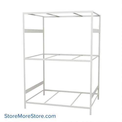 Wide Span Shelving, 60" W x 48" D x 99" H, Open - Starter, Medium-Duty (14-Gauge), No Decking, 4 Adjustable Levels