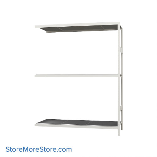 Wide Span Shelving, 60" W x 24" D x 75" H, Open - Adder, Medium-Duty (14-Gauge), Steel, 3 Adjustable Levels