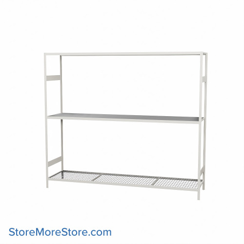 Wide Span Shelving, 96" W x 24" D x 87" H, Open - Starter, Heavy-Duty (12-Gauge), Wire, 3 Adjustable Levels