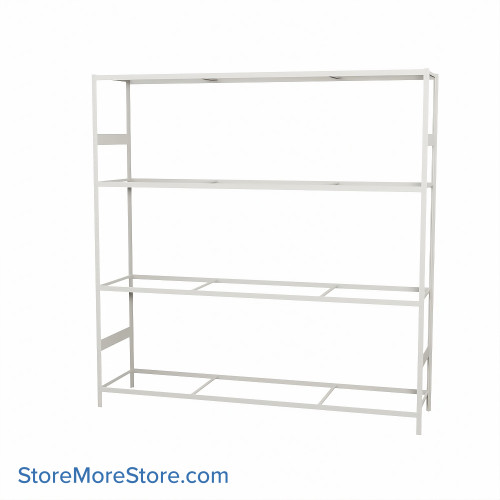 Wide Span Shelving, 96.5" W x 24" D x 99" H, Open - Starter, Heavy-Duty (12-Gauge), No Decking, 4 Adjustable Levels