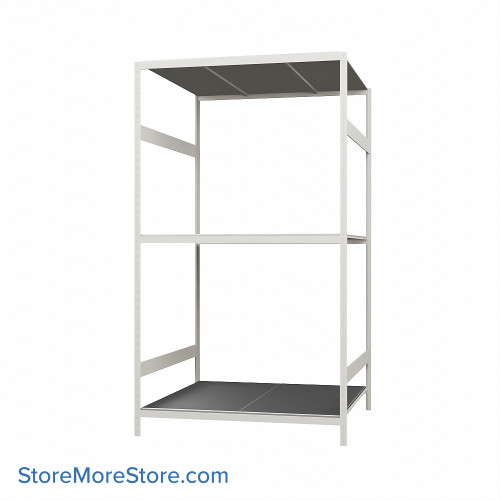 Wide Span Shelving, 48" W x 48" D x 87" H, Open - Starter, Medium-Duty (14-Gauge), Steel, 3 Adjustable Levels