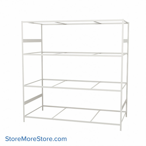 Wide Span Shelving, 72" W x 48" D x 99" H, Open - Starter, Medium-Duty (14-Gauge), No Decking, 4 Adjustable Levels