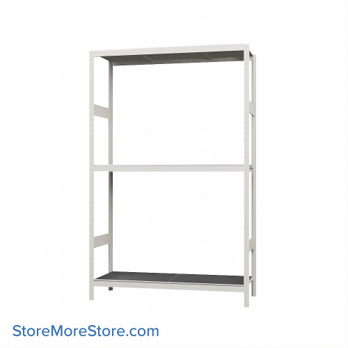 Wide Span Shelving, 48" W x 18" D x 75" H, Open - Starter, Medium-Duty (14-Gauge), Steel, 3 Adjustable Levels