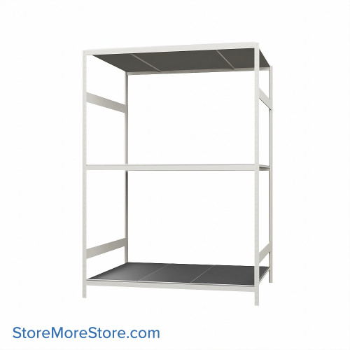 Wide Span Shelving, 60" W x 48" D x 87" H, Open - Starter, Medium-Duty (14-Gauge), Steel, 3 Adjustable Levels