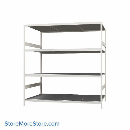 Wide Span Shelving, 72" W x 48" D x 75" H, Open - Starter, Medium-Duty (14-Gauge), Steel, 4 Adjustable Levels