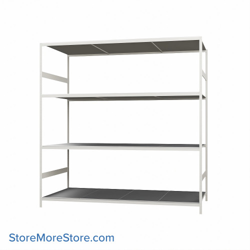 Wide Span Shelving, 72" W x 48" D x 99" H, Open - Starter, Medium-Duty (14-Gauge), Steel, 4 Adjustable Levels