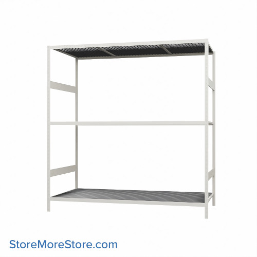 Wide Span Shelving, 72" W x 36" D x 75" H, Open - Starter, Medium-Duty (14-Gauge), Wire, 3 Adjustable Levels