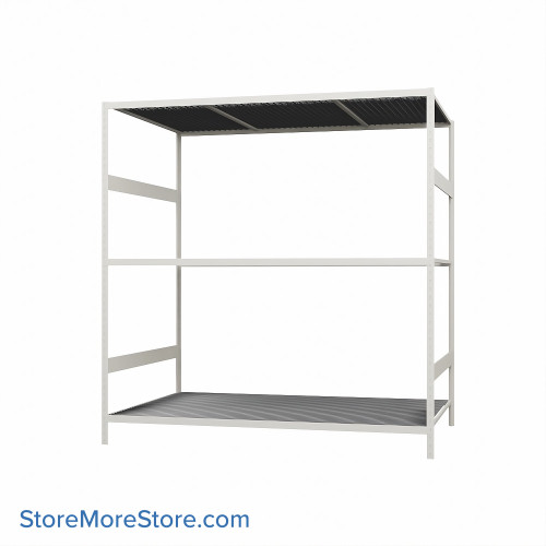 Wide Span Shelving, 72" W x 48" D x 75" H, Open - Starter, Medium-Duty (14-Gauge), Wire, 3 Adjustable Levels
