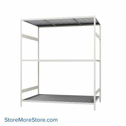 Wide Span Shelving, 72" W x 48" D x 87" H, Open - Starter, Medium-Duty (14-Gauge), Wire, 3 Adjustable Levels