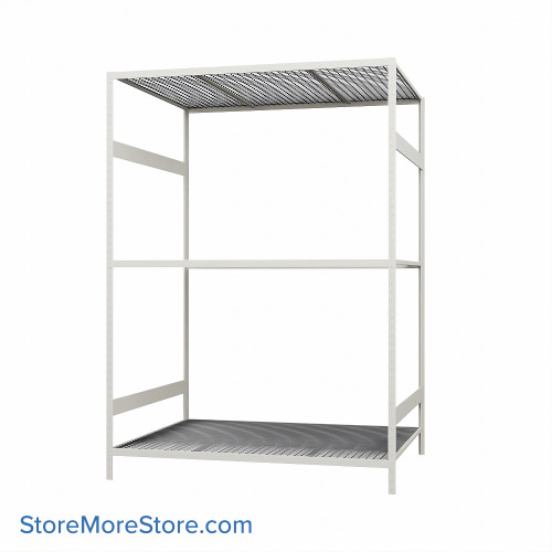 Wide Span Shelving, 60" W x 48" D x 99" H, Open - Starter, Medium-Duty (14-Gauge), Wire, 4 Adjustable Levels