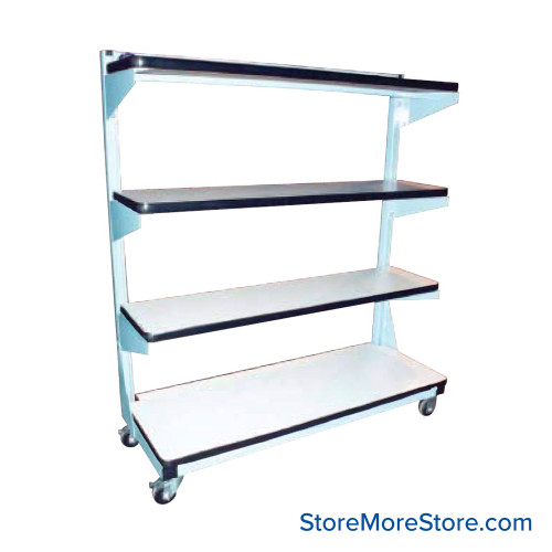 Cantilever Cart, 48" W x 60" H, White Laminate Work Surface Cantilever Cart, 48" W x 60" H, White Laminate Work Surface