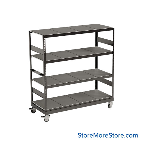 Heavy Duty Shelving on Wheels, 60" W x 24" D x 68.25" H, Steel Decking Heavy Duty Shelving on Wheels, 60" W x 24" D x 68.25" H, Steel Decking